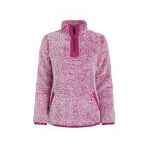 Weird Fish Madi Cosy 1/4 Zip Fleece Dark Raspberry Size 8