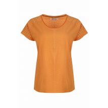 Weird Fish Pernille Organic Cotton Cutaway T-Shirt Orange Size 10