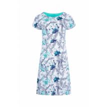 Weird Fish Tallahassee Printed Jersey Dress Cream Size 18