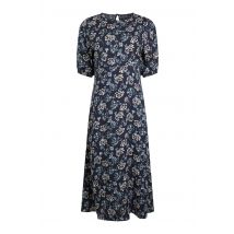 Weird Fish Everly LivaEco™ Printed Viscose Dress Black Iris Size 12