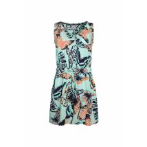 Weird Fish Mare Eco Viscose Printed Playsuit Seafoam Size 20