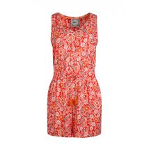 Weird Fish Mare Eco Viscose Printed Playsuit Tango Red Size 12