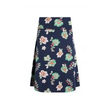 Weird Fish Malmo Printed Jersey Skirt Night Blue Size 8
