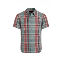 Weird Fish Judd Organic Cotton Short Sleeve Check Shirt Mineral Blue Size 4XL