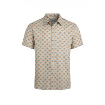 Weird Fish Faraway Organic Cotton Printed Shirt Caramel Size 3XL