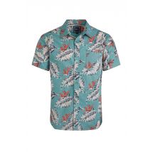 Weird Fish Faraway Organic Cotton Printed Shirt Mineral Blue Size 4XL