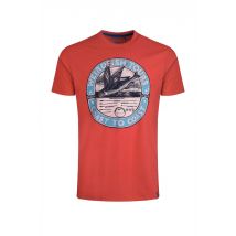 Weird Fish Coasting Eco Front Print Graphic T-Shirt Retro Red Size 2XL