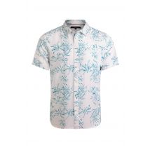 Weird Fish Tarim Linen Rich Hawaiian Shirt Blue Size 2XL