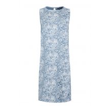 Weird Fish Adenea Organic Cotton Jersey Shift Dress Blue Mirage Size 18