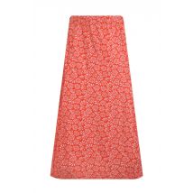 Weird Fish Romaro Printed Jersey Midi Skirt Crimson Size 20
