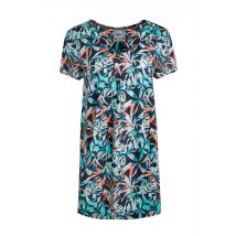 Weird Fish Nuri LivaEco™ Viscose Printed Tunic Aqua blue Size 14