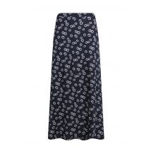 Weird Fish Medivet Printed Jersey Maxi Skirt Navy Blue Size 10
