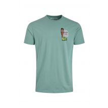 Weird Fish Beer Offisher Back Print Artist T-Shirt Mineral Blue Size XL