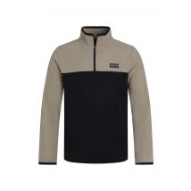 Weird Fish Tristan 1/4 Zip Colour Block Microfleece Flint Stone Size 5XL