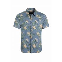 Weird Fish Avondale Short Sleeve Printed Shirt Blue Mirage Size 4XL