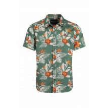 Weird Fish Avondale Short Sleeve Printed Shirt Dusky Green Size 5XL