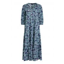 Weird Fish Lainey Printed Seersucker Midi Dress Aqua Marine Size 10