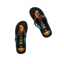 Weird Fish Hamdon Jacquard Flip Flop Black Size 9