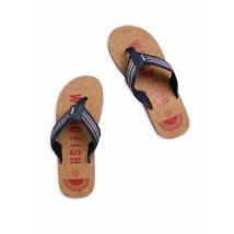 Weird Fish Englewood Cork Flip Flops Retro Red Size 10