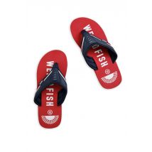 Weird Fish Columbia Branded Flip Flops Retro Red Size 10