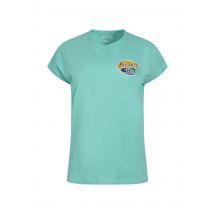 Weird Fish Seashore Organic Cotton Back Print Graphic T-Shirt Aqua blue Size 18