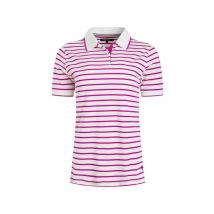Weird Fish Janely Organic Cotton Striped Pique Polo Dark Raspberry Size 8