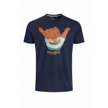 Weird Fish Hang Loose Eco Graphic T-Shirt Dark Blue Size 2XL
