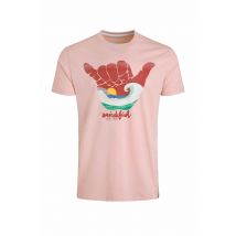 Weird Fish Hang Loose Eco Graphic T-Shirt Dusty Rose Size L
