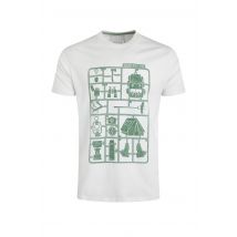 Weird Fish Camp Kit Front Print Eco Graphic T-Shirt Dusty White Size 3XL