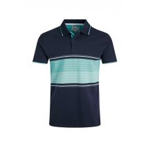 Weird Fish Sunbury Organic Cotton Striped Pique Polo Shirt Aqua Marine Size 4XL