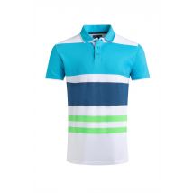 Weird Fish Sunbury Organic Cotton Striped Pique Polo Shirt Oceano Size 2XL