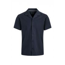 Weird Fish Grafton Organic Cotton Soft Jersey Shirt Navy Size S