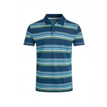 Weird Fish Sunbury Organic Cotton Striped Pique Polo Shirt Ensign Blue Size 2XL