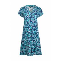 Weird Fish Suffolks Printed Jersey Dress Aqua Marine Size 8
