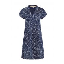 Weird Fish Suffolks Organic Cotton Printed Jersey Dress Dark Navy Size 16