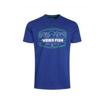 Weird Fish Pacific Eco Front Print Graphic T-Shirt Cobalt Blue Size S