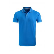 Weird Fish Powell Organic Cotton Textured Polo Shirt Blue Sapphire Size S