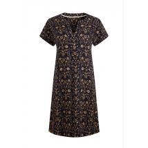 Weird Fish Althea Linen Rich Printed Dress Ink Size 14