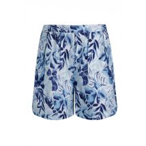 Weird Fish Aloha Linen Rich Printed Shorts Estate blue Size 14