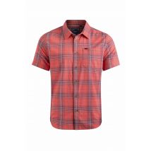 Weird Fish Angeles Vintage Wash Short Sleeve Check Shirt  Retro Red Size 5XL