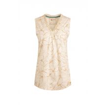Weird Fish Nonno Organic Cotton Printed Jersey Vest Mustard Size 10