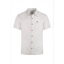 Weird Fish Hinton Organic Cotton and Linen Crepe Shirt Dusty White Size 3XL