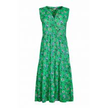 Weird Fish Mala Lenzing EcoVero™ Printed Sleeveless Dress Grass Green Size 14