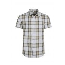 Weird Fish Benjamin Textured Check Shirt Stone Size 3XL