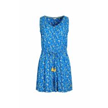 Weird Fish Taka LivaEco™ Printed Viscose Playsuit Adriatic Blue Size 16