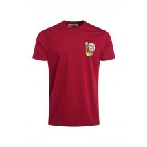 Weird Fish Beer Offisher Back Print Artist T-Shirt Garnet Size 3XL