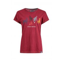 Weird Fish Go Fetch Front Print Graphic T-Shirt Garnet Size 12