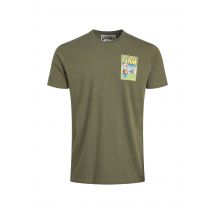 Weird Fish Barkson's Farm Back Print Artist T-Shirt Deep Lichen Green Size L