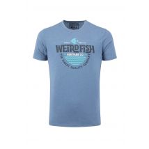 Weird Fish Heritage Surf Front Print Graphic T-Shirt Mid Blue Size 3XL