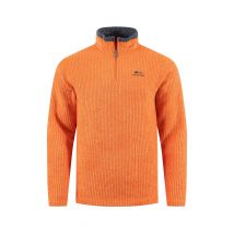 Weird Fish Newark 1/4 Zip Grid Fleece Brick Orange Size 4XL